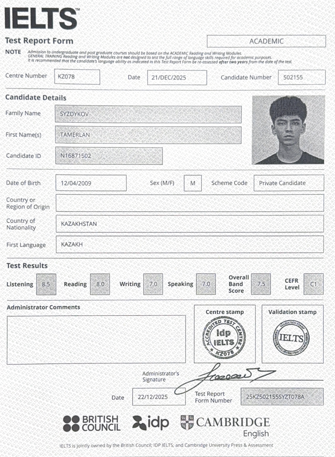 Tamerlan IELTS